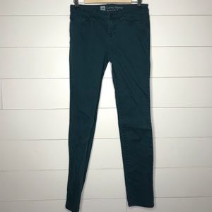 DARK TEAL SKINNY JEANS